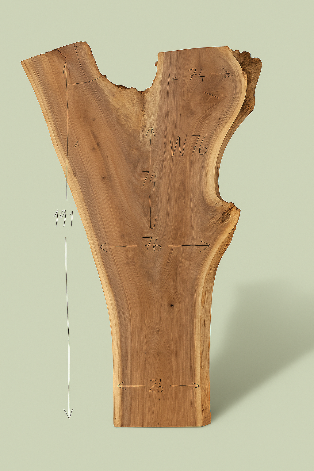 Walnut Slabs 71"-99"